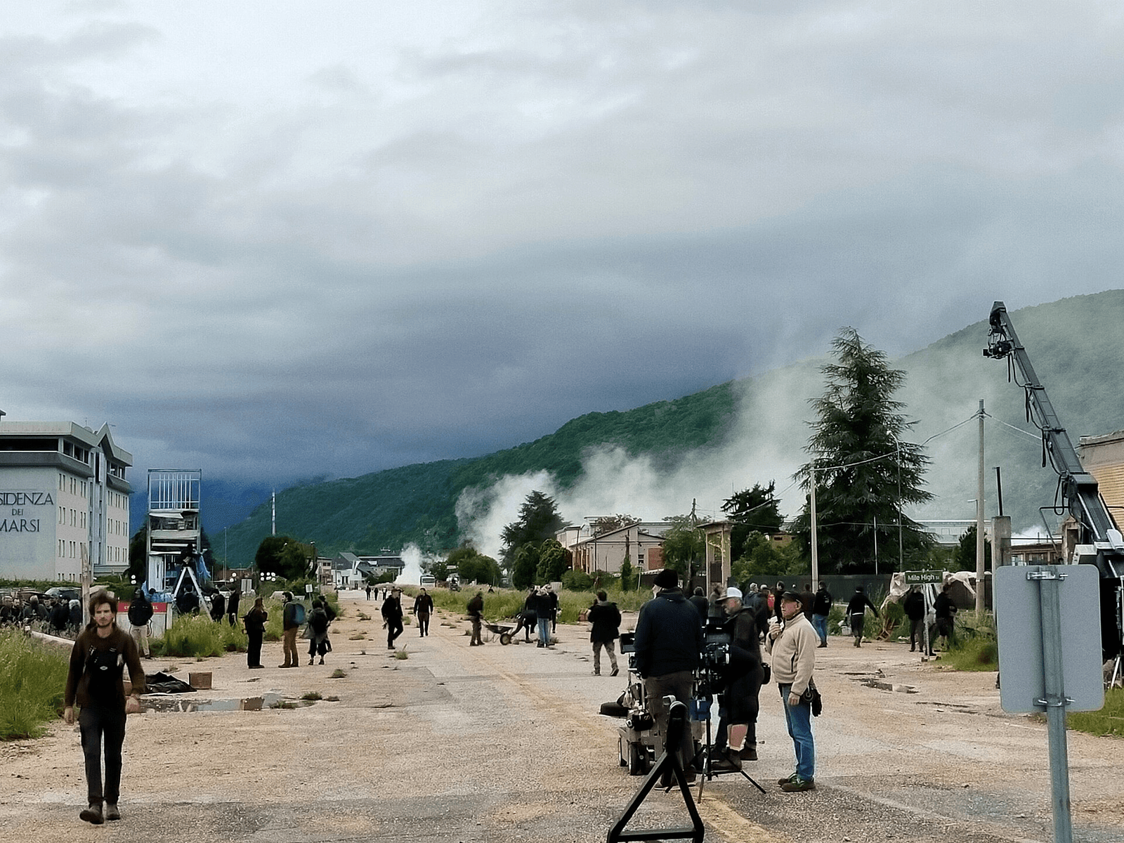 Publicly licensed image of the The Dog Stars set being prepared in Avezzano, Italy, for Ridley Scott’s film
