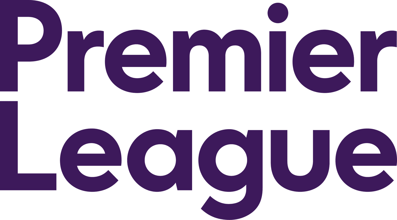 Premier League.svg · El logotipo tipográfico de la Premier League, la máxima división del fútbol inglés. Esta versión solo contiene texto en negrita de color morado y no incluye la representación del león.