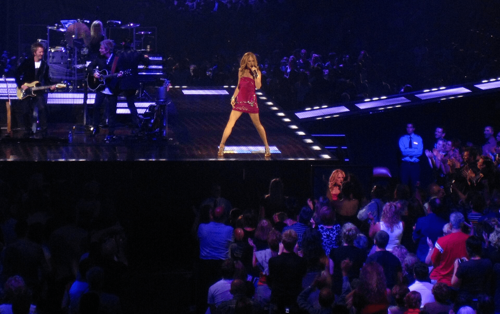 Publicly licensed image of Celine Dion performing during the 2008 Taking Chances Tour at Bell Centre in Montreal